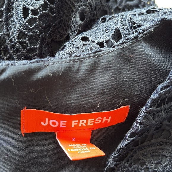 Joe Fresh Navy Midi Lace Dress Size 2 - Picture 6 of 7